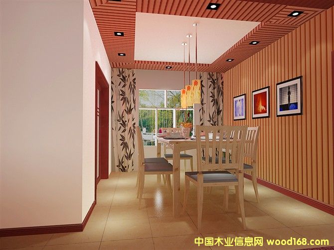 圖：木塑吊頂、背景墻效果圖 點擊可放大