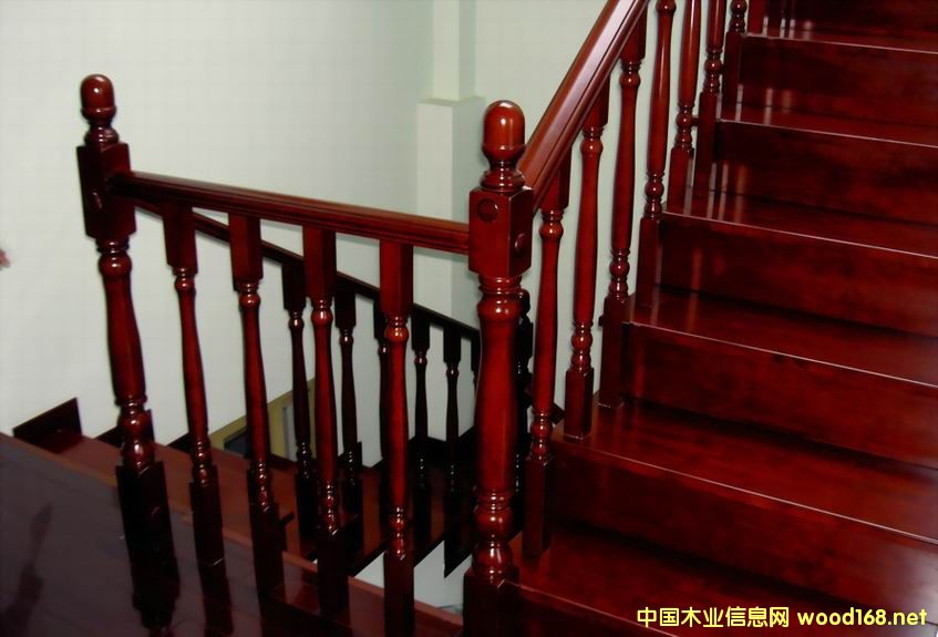 4.5×8秦氏櫸木樓梯扶手